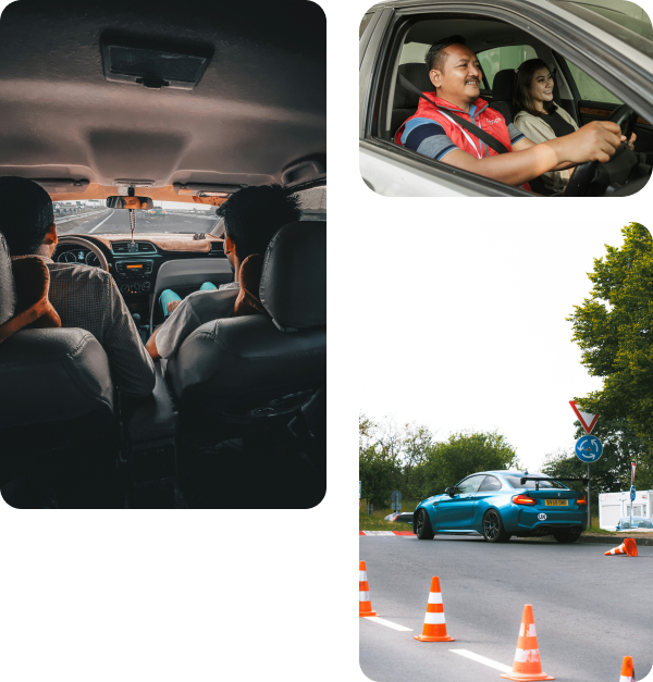 Glorious Driving School Instructor and Student